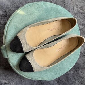 Authentic CHANEL CC 38.5 made in Italy black/silver